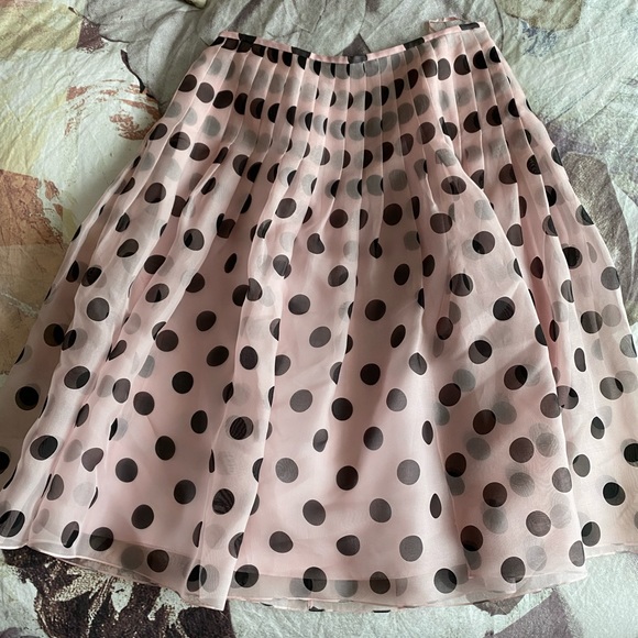 Dresses & Skirts - Pink and Brown Polka Dot A-Line Skirt